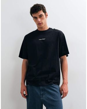 Only & Sons Camiseta Oversize Con Estampado Leave Blank En Negro - Azul