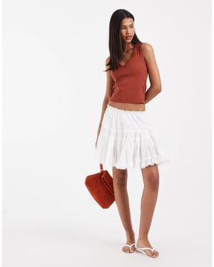 ONLY Frill Skort - White