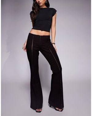 I.AM.GIA Ronan Low Rise Hook And Eye Split Front Flared Trousers