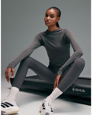 4505 Premium Lightweight Ultrasoft Seamless Running Long Sleeve Top - Grey