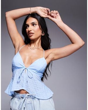 Princess Polly Elizaveta Open Strap Detail Back Babydoll Cami Top - Blue