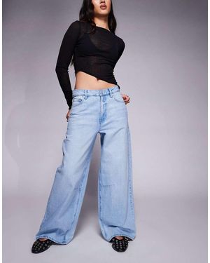 River Island Vaqueros Azul Claro De Pernera Ancha Holgada De