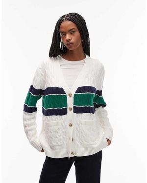 Levi's Boyfriend Cable Knit Cardigan - White