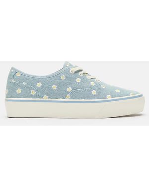 Pull&Bear – daisy – sneaker aus canvas - Blau