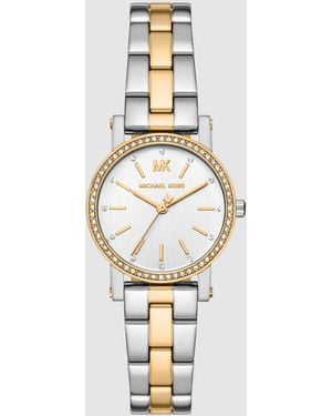 Michael Kors Corey uhr mit drei zeigern aus zweifarbigem edelstahl - Mettallic