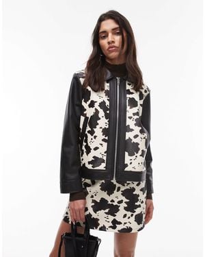 Résumé Resume Zip Up Pu Jacket - White