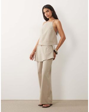 ASOS Tailored Skirt Trouser - Natural