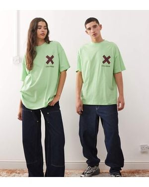 Collusion T-Shirt Con Stampa Del Logo A X Bordeaux - Verde