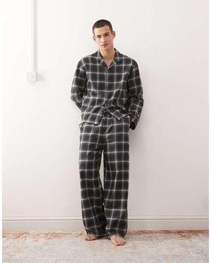 Weekday Co-ord Lounge Flannel Trouser Pyjamas - Black