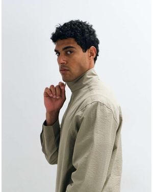 ASOS Oversized Overhemd Met Rits En Opstaande Boord - Meerkleurig