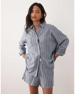 Rip Curl Gestreept Strandoverhemd - Blauw