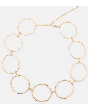 Pull&Bear Belt With Circles - Natural