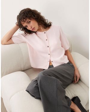 Jdy Gilet à manches courtes en maille - Gris