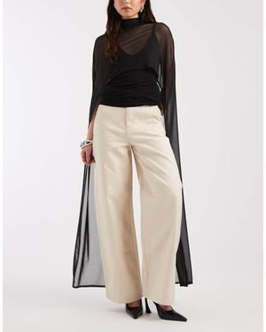 & Other Stories Pure Cotton Straight Leg Pants - Natural