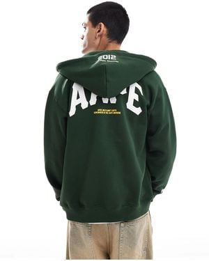 Aape By A Bathing Ape Aape By A Bathing Ape Basic Logo Zip Up Hoodie - Green