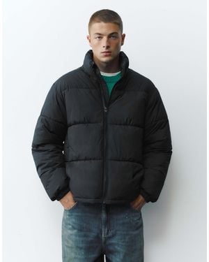 Pull&Bear Steppjacke mit hohem kragen - Grau