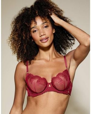 KBX Lana Non Pad Balcony Bra - Red