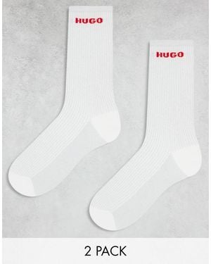 BOSS Pack De 2 Pares De Calcetines Blancos De Hugo Bodywear