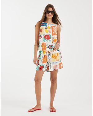 Pieces Shorts Co-ord - White