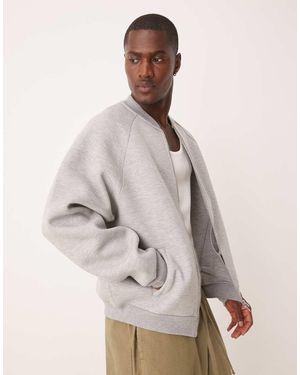 ASOS Oversized Bomberjack Van Zware Scubastof Met Raglanmouwen - Naturel