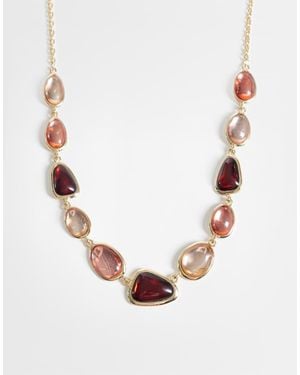 Accessorize Collana Con Con Pietre Miste - Marrone