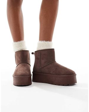 SEQWL Flatform Boots - Brown