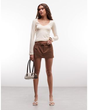 Monki 70S Pelmet Mini Skort - White