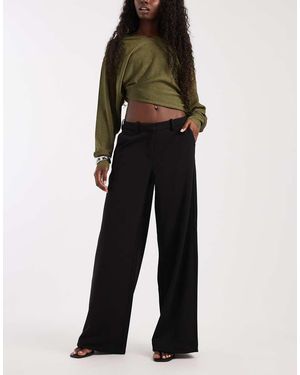 Vero Moda Pantaloni Sartoriali A Gamba Larga Neri - Nero
