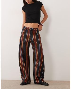ASOS Printed Barrel Leg Trouser - Red