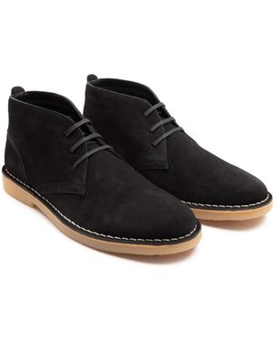 OFF THE HOOK – sahara – legere wildleder-schnürstiefel - Schwarz