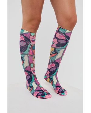 OOSC Calcetines Multicolores Para Esquí Y Snowboard Comic Book Candy De -Rosa