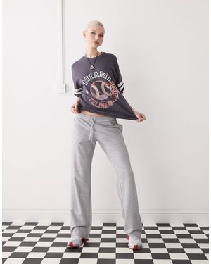 Monki Straight Leg Terry Sweatpants - White
