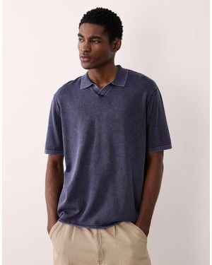 JJ Rebel Split Neck Polo - Blue