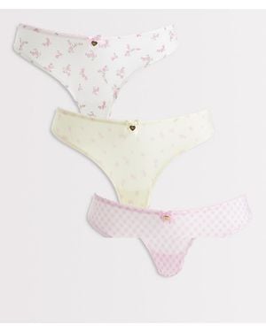 Boux Avenue Freya 3 Pack Cheeky Brazilians - White