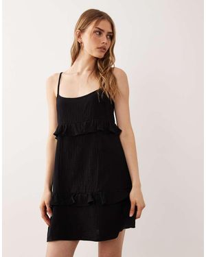 New Look Tiered Mini Sundress - Black