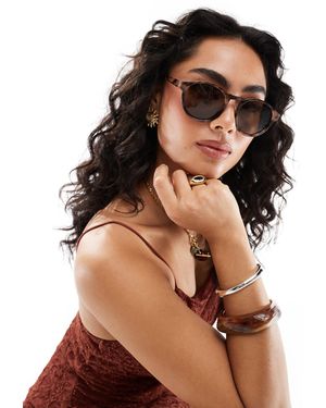 A.Kjærbede Marvin Round Sunglasses - Brown