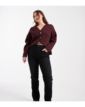 ONLY Jeans Dritti Slavato - Rosso
