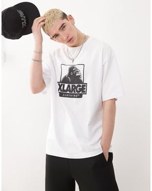 X-Large Oversized T-shirt With Og Logo Graphic - White