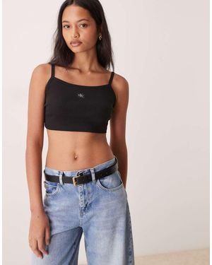 Calvin Klein Woven Label Bralette - Blue