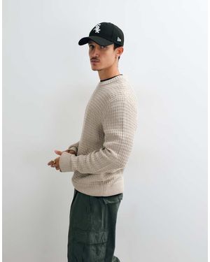 JJ Rebel Waffle Knit Jumper - White