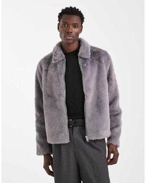 ASOS Faux Fur Jacket - Grey