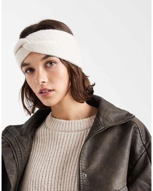 Vero Moda Super Soft Ribbed Knot Front Headband - Black