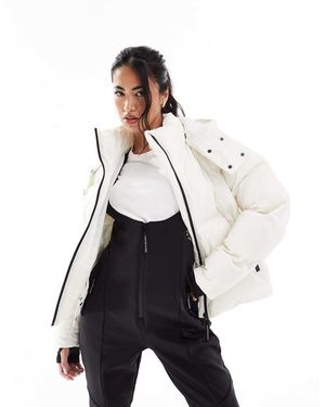 South Beach Chaqueta De Esquí Acolchada Con Capucha De -Blanco