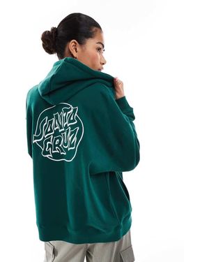 Santa Cruz Fever Dream Mono Dot Zip Through Hoodie - Green