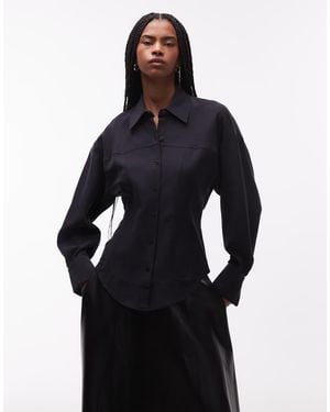 & Other Stories Cinch Waist Shirt - Blue