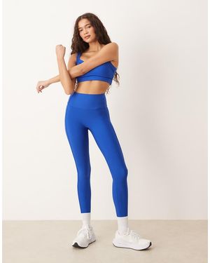 Abercrombie & Fitch Ypb Velvet Tape 7/8 Leggings Co-Ord - Blue