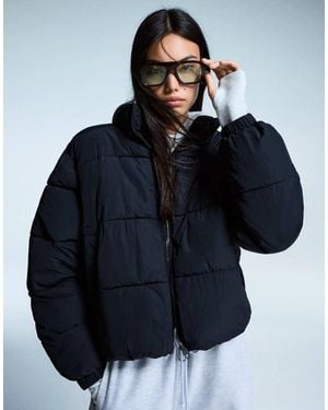 Bershka Puffer Jacket - Blue