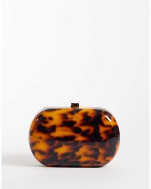ASOS Pochette Rigida Con Stampa Tartarugata E Tracolla - Arancione