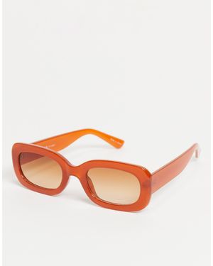 Pieces – rechteckige sonnenbrille - Rot