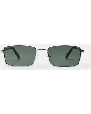 Pull&Bear Metallic Sunglasses - Green